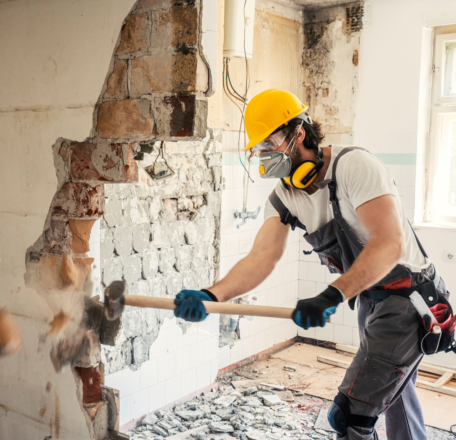 a man wearing a helmet