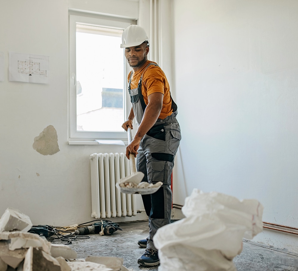 a man standing in a room