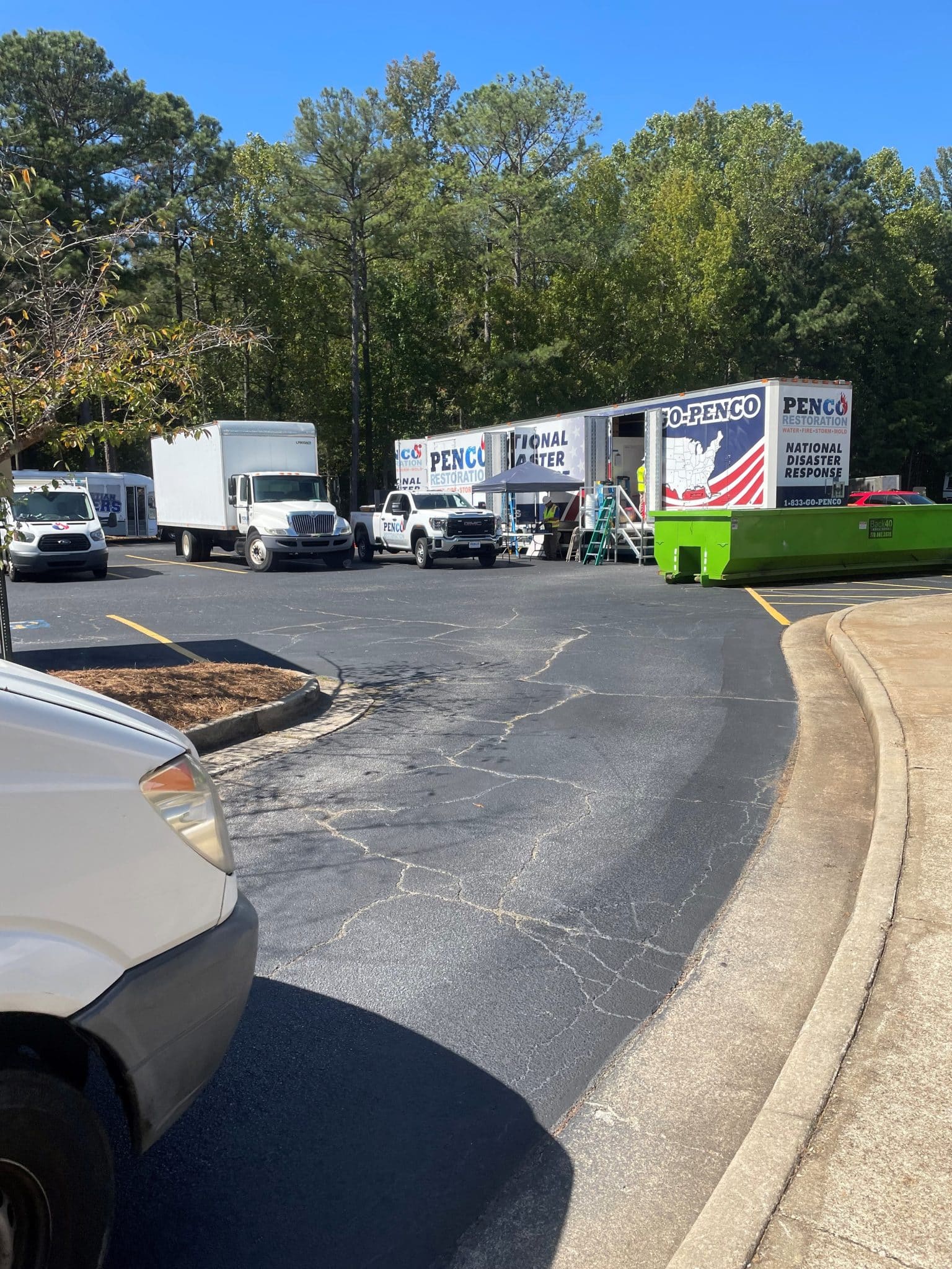 Penco's truck in a parking lot