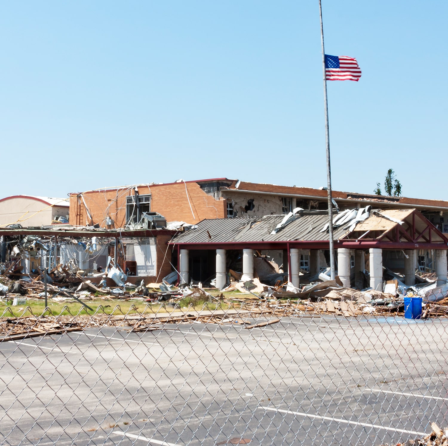 A house destroyed by a storm